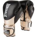 Lonsdale L60 Hook and Loop Leather Training Gloves BlackGold 12oz