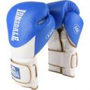 Lonsdale L60 Hook and Loop Leather Training Gloves BlueWhite 12oz