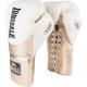 Lonsdale L60 Lace Up Leather Training Gloves WhiteGold 14oz