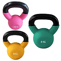 Ironman Cast Iron Coated Kettlebell Set 4kg 6kg 8kg