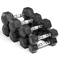 Ironman Rubber Coated Hex 30kg Dumbbell