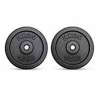HXGN 2 x 10kg Cast Iron 1 in Weight Plates