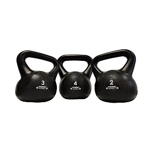 York Barbell Vinyl Kettlebell Set 234kg Black