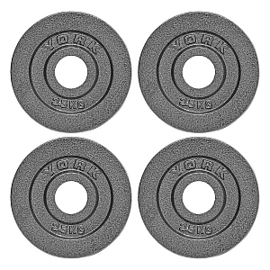 York Olympic Hammertone Cast Iron Weight Plates 4 x 2.5kg