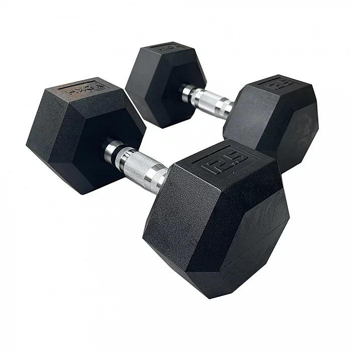 HXGN Pro Hex Dumbbells 2 x 12.5kg